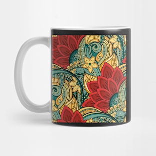 Paisley Print with Vintage Floral Motifs Mug